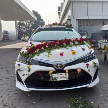 fresh flower wedding car decoration