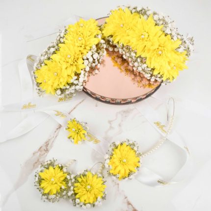 Yellow Floral Jewellry Set