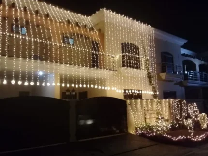 wedding lights decoration for home in lahore with warm fairy lighting setup
