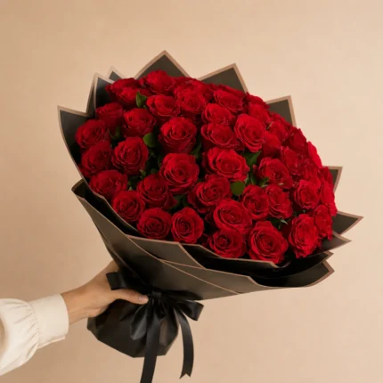 Scarlet Grand 50 Rose Bouquet in Lahore - Lahore Blooms