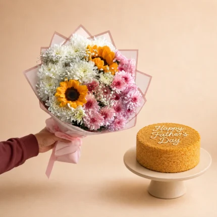 Sunrise Joy Flower & Cake Combo in Lahore