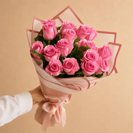 Blush Aura Rose Bouquet in Lahore - Lahore Blooms