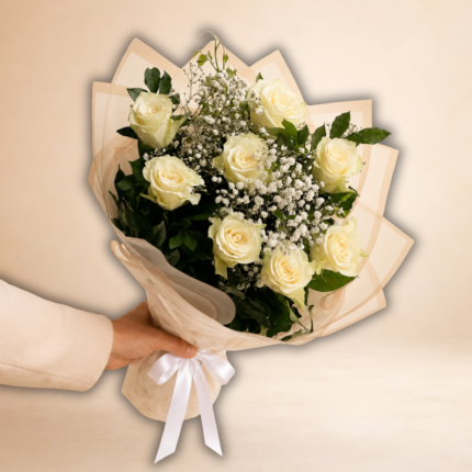 celeste-white-rose-bouquet-lahore