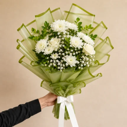 Ivory Aster Bouquet in Lahore - Lahore Blooms