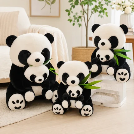 Panda Plush Toy with Baby Panda – Available in 4 Sizes